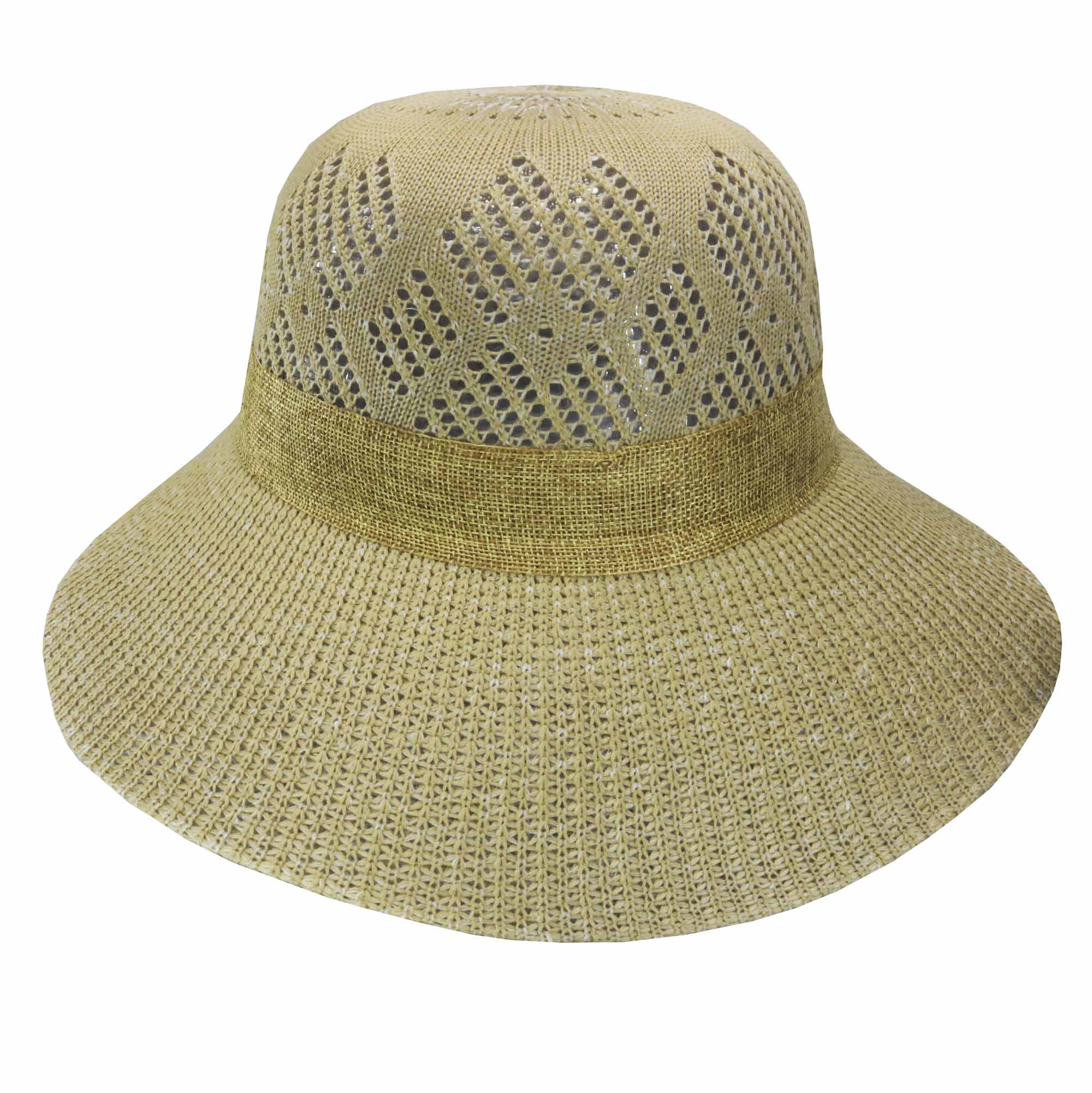Sombrero capelina ala ancha con cinta
