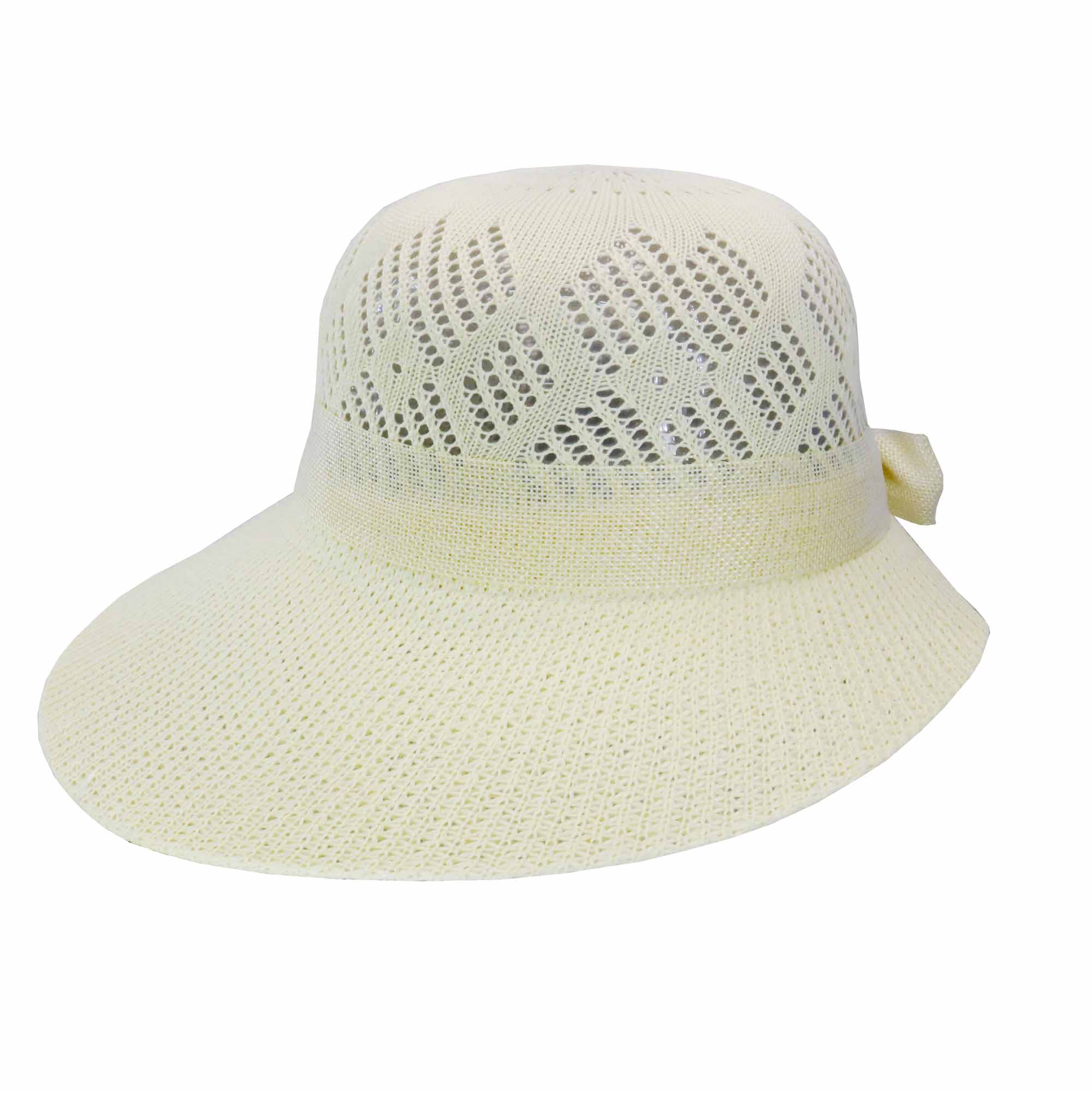 Sombrero capelina ala ancha con cinta 