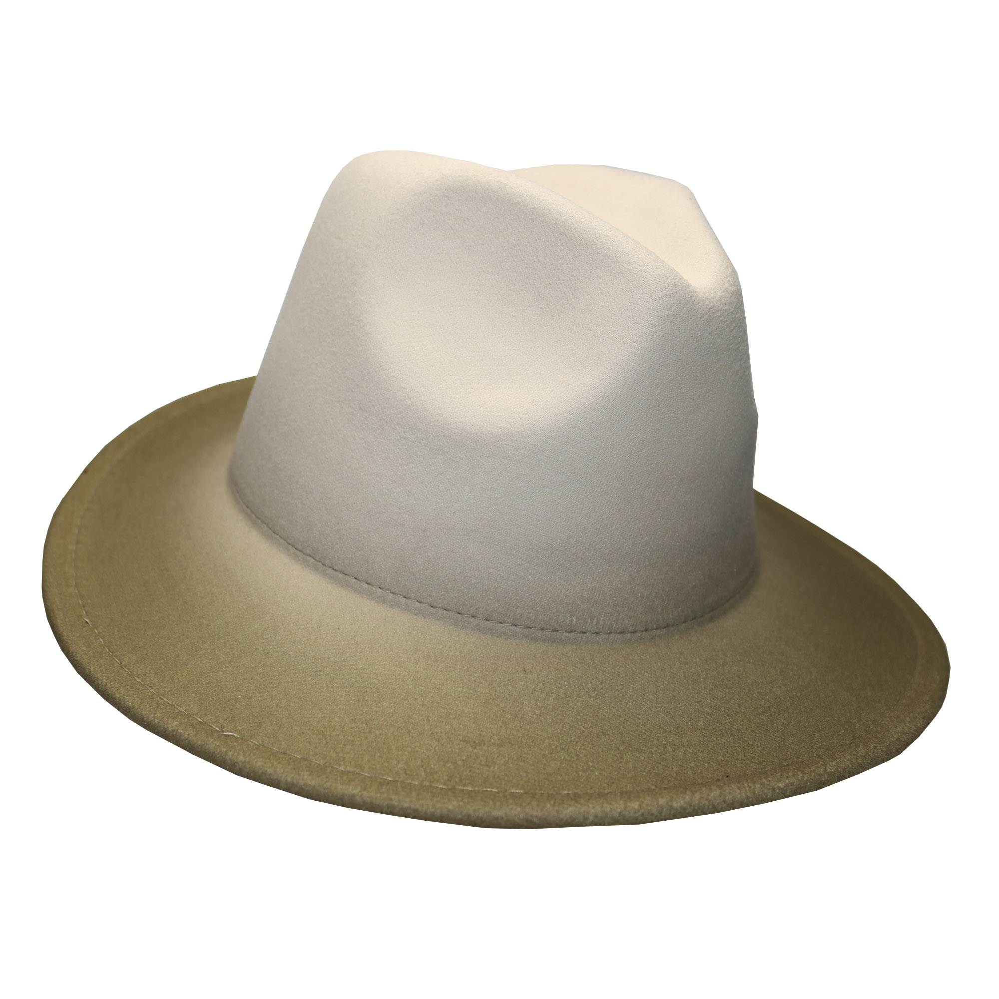 Sombrero de fieltro degrade beige