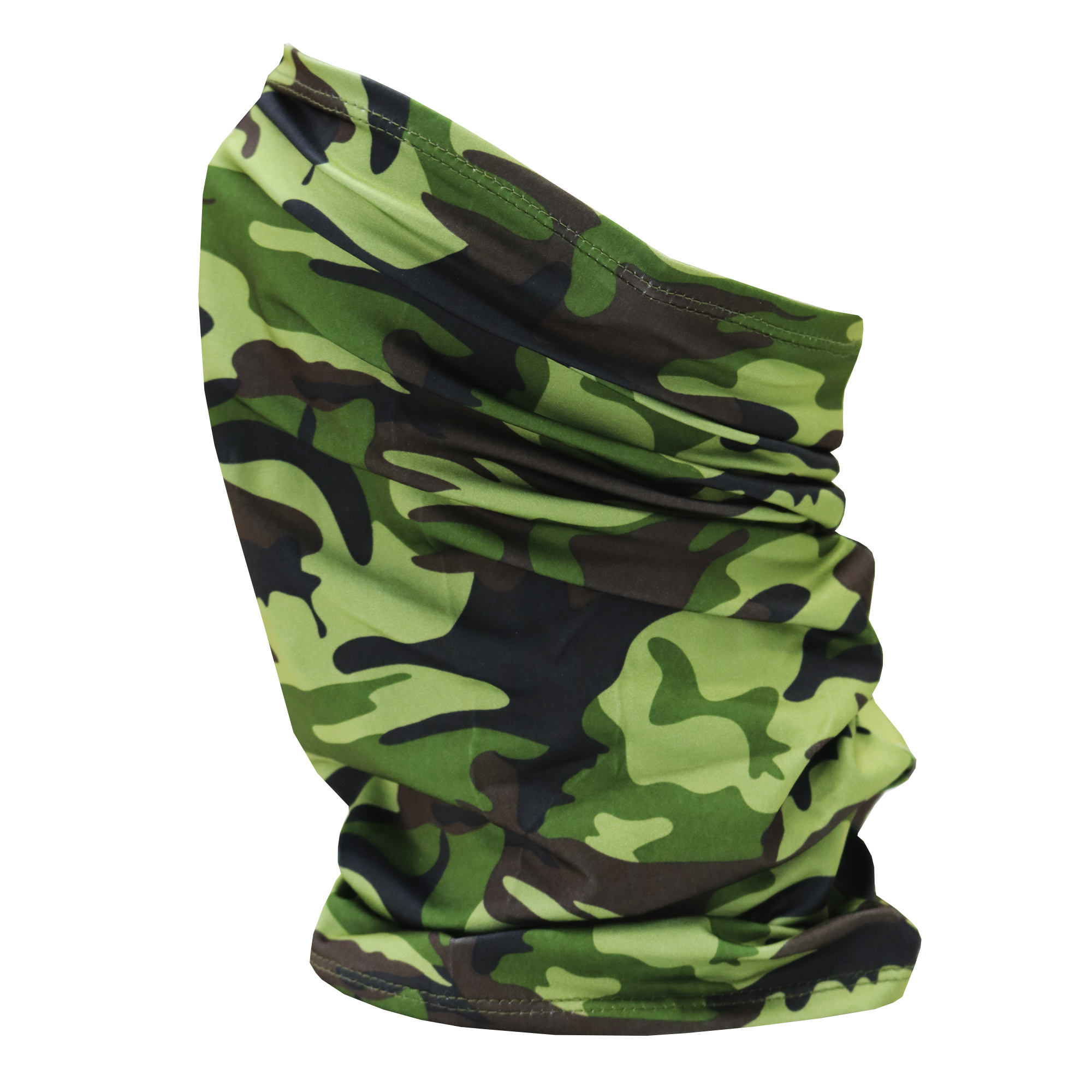BANDANA MULTIUSO LISA UNISEX CAMUFLADO MILITAR VERDE