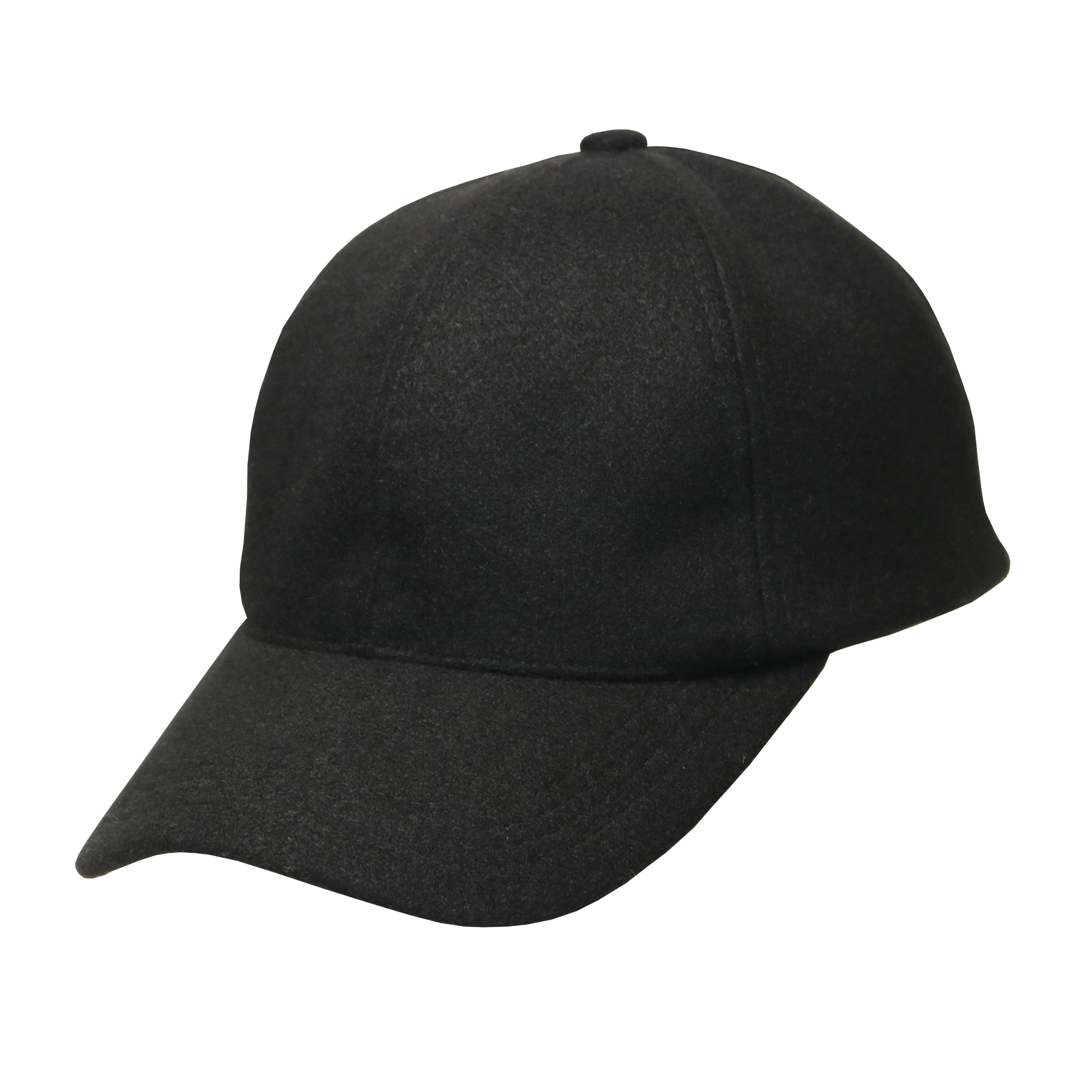 Gorra de paño 6 gajos negra