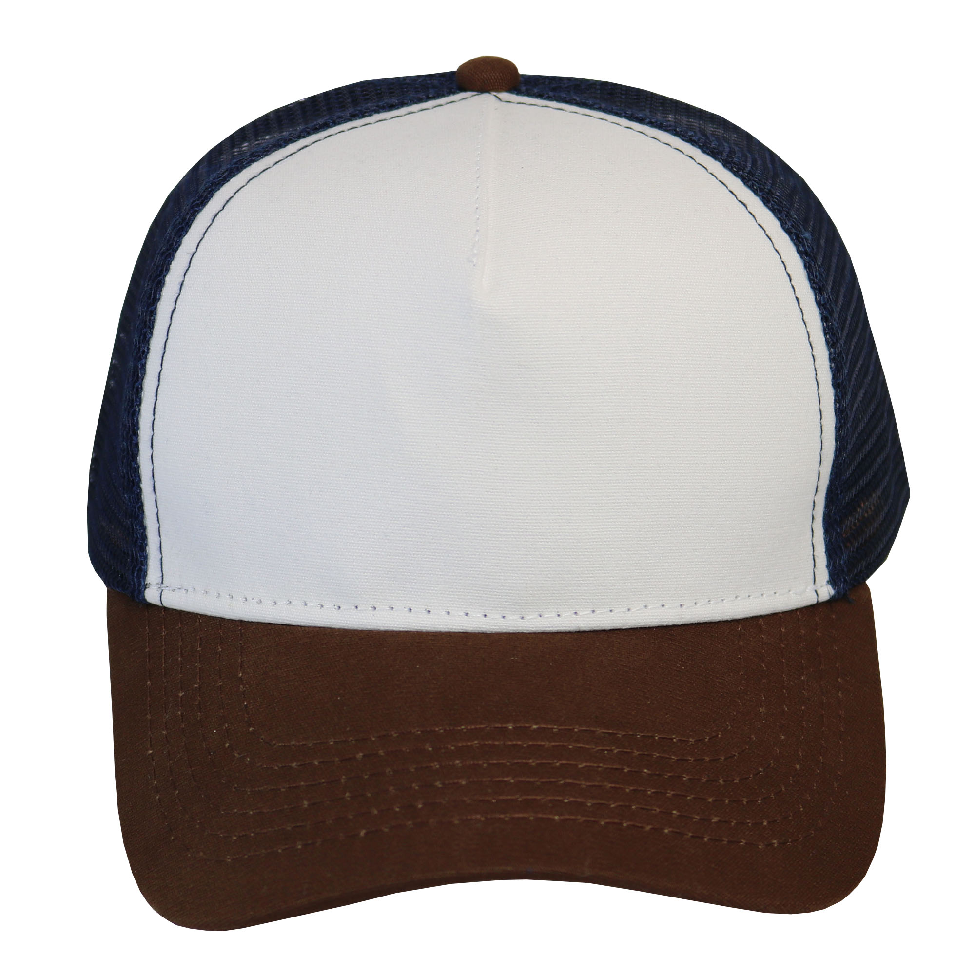 Trucker canva combinado en crudo marino y marron