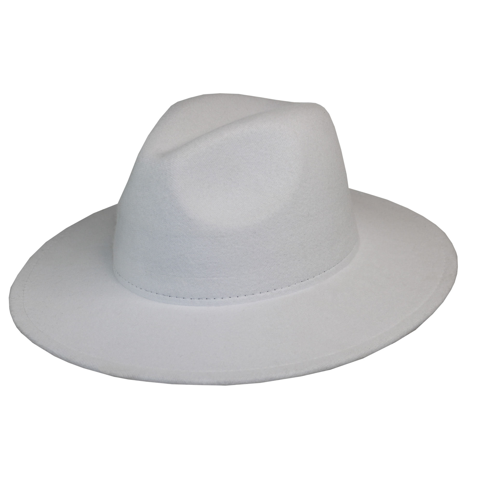 Sombrero de fieltro blanco para adulto.