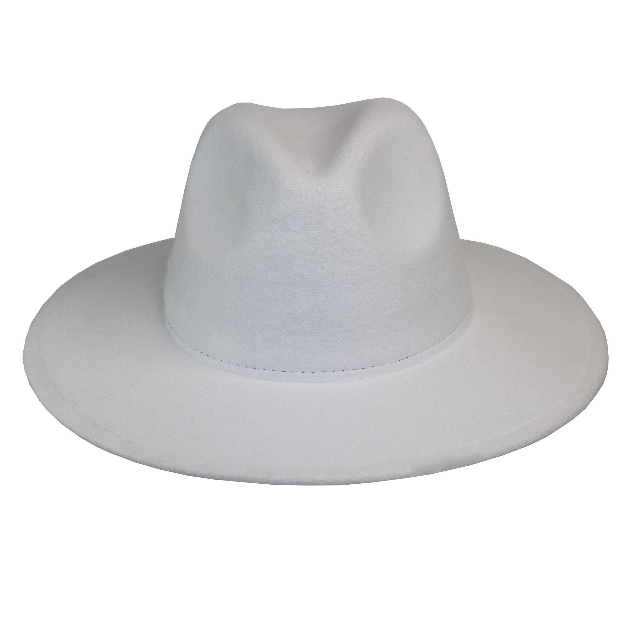 Sombrero de fieltro blanco para adulto.