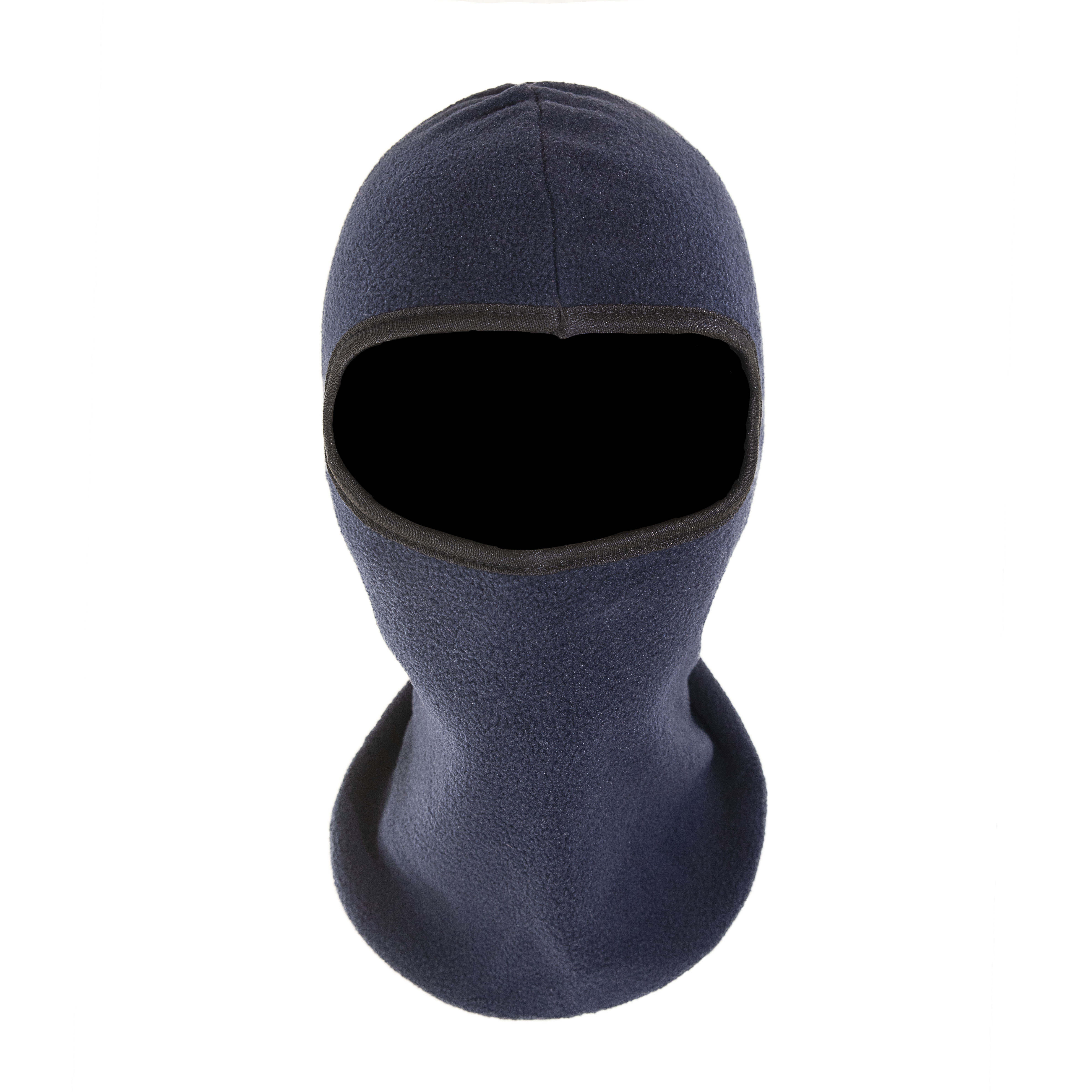 Pasamontaña de polar azul con vivo negro