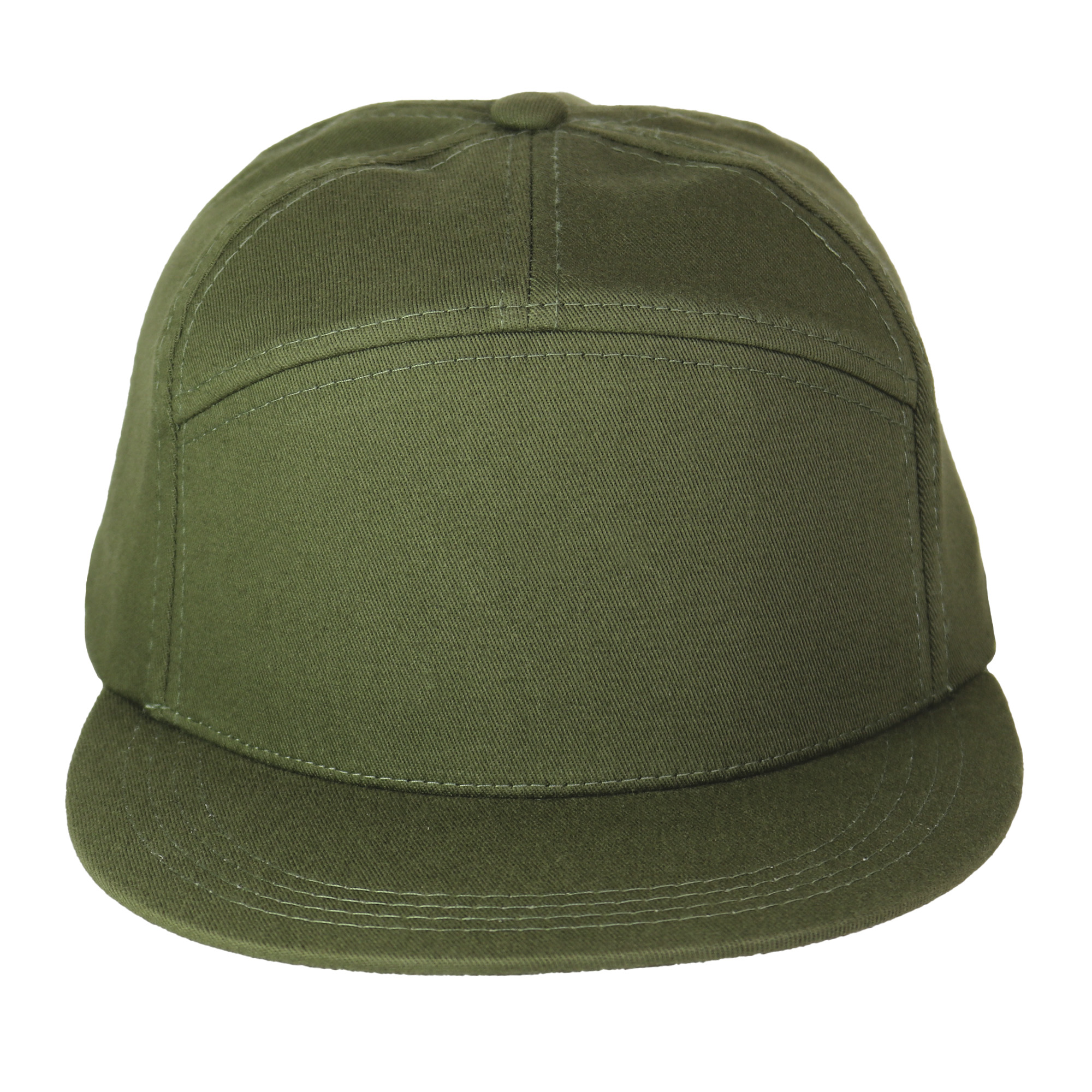 Gorra visera plana 7 paneles  verde militar.