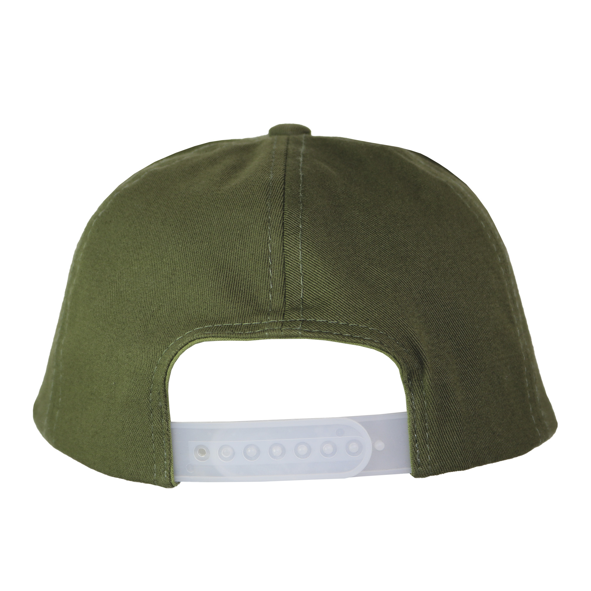 Gorra visera plana 7 paneles  verde militar.