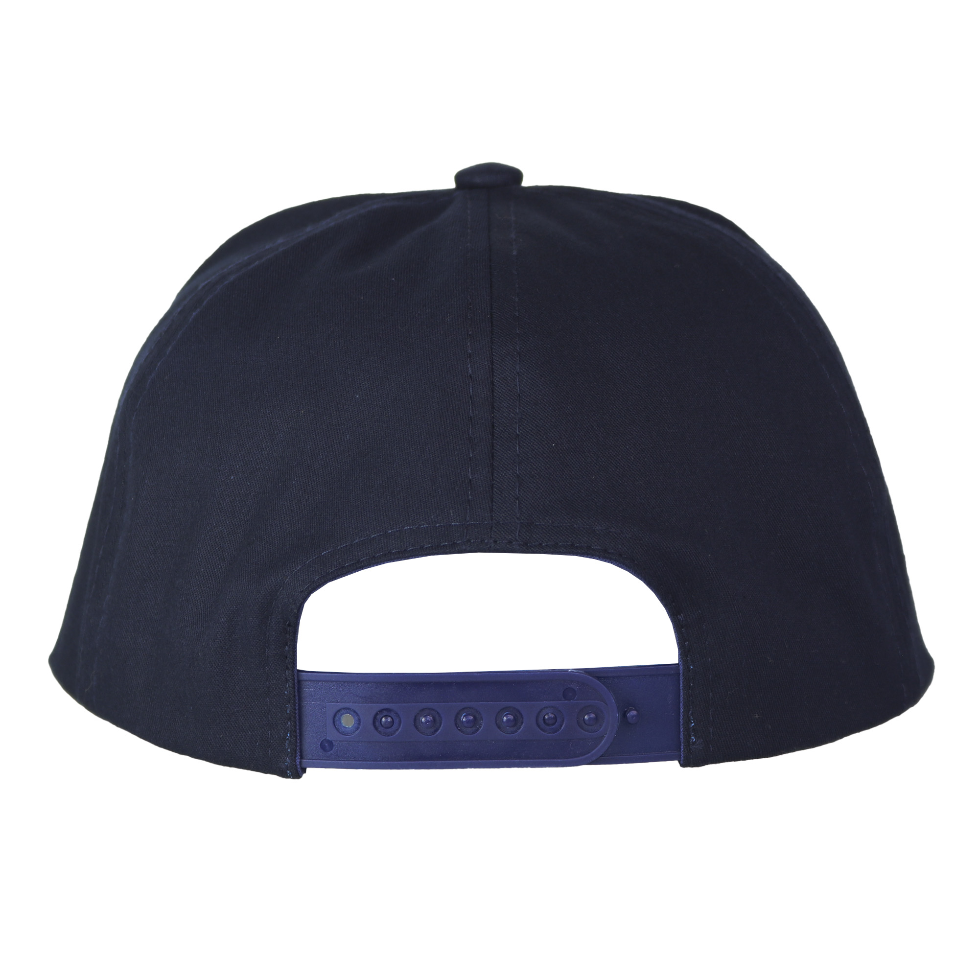 Gorra visera plana 7 paneles azul marino.