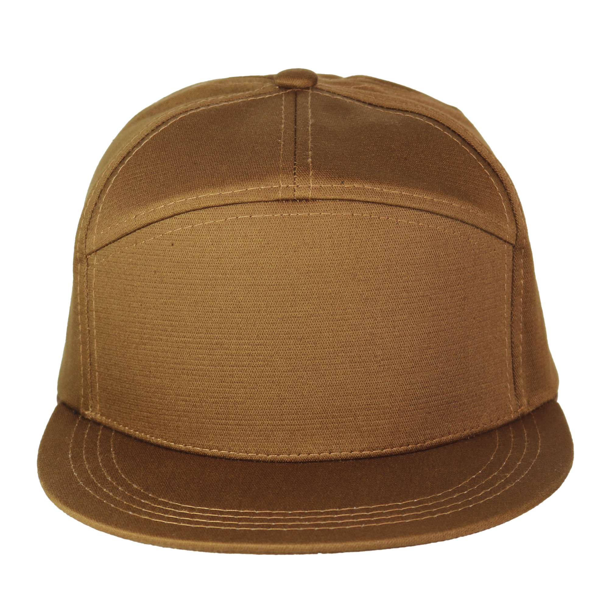 Gorra visera plana 7 paneles marron