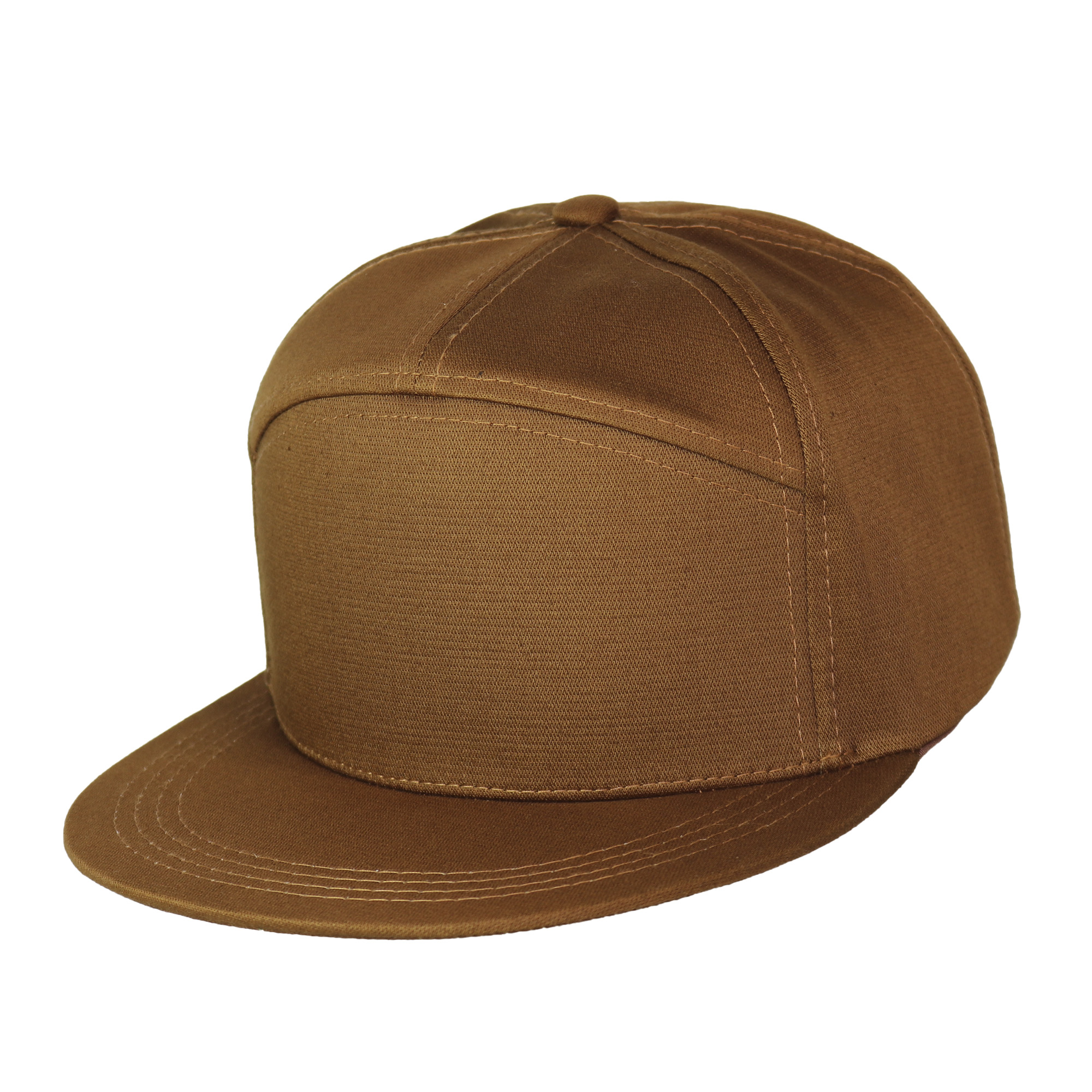 Gorra visera plana 7 paneles marron