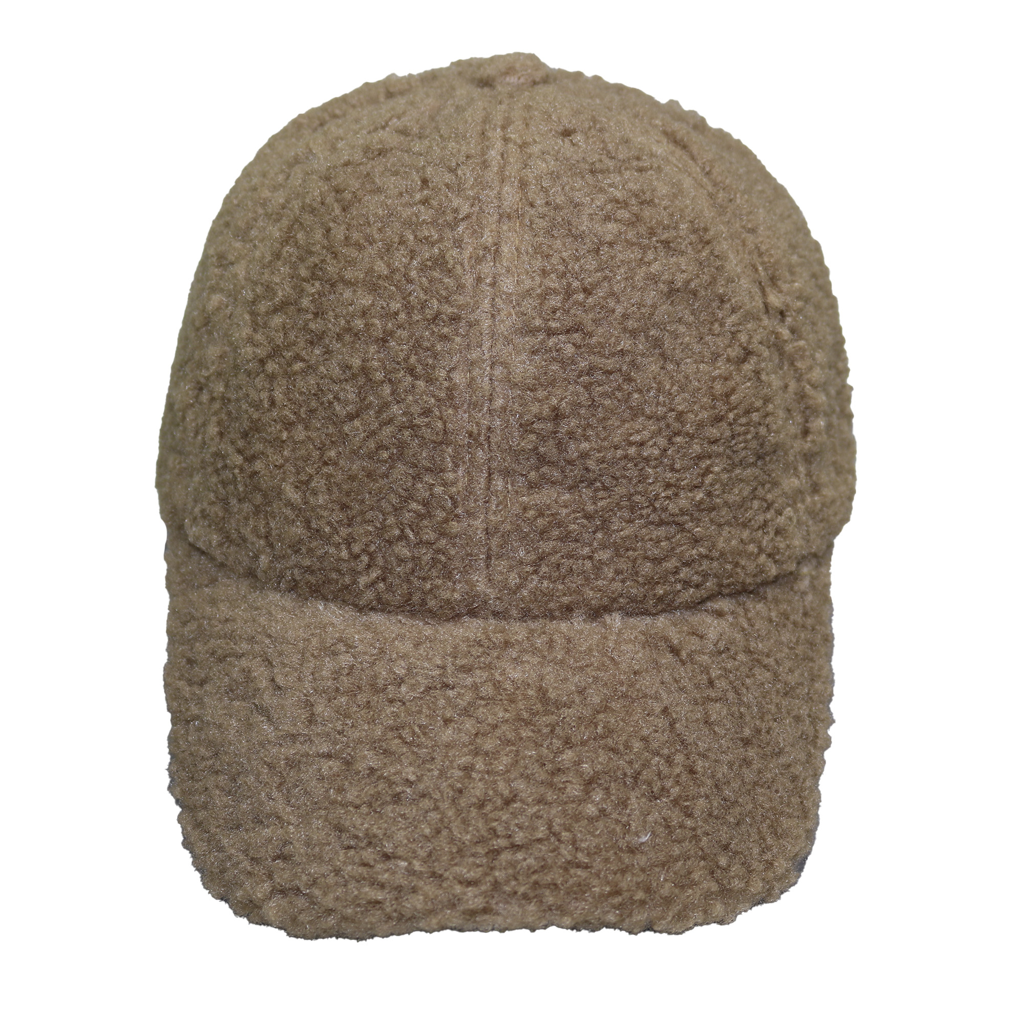 Gorra 6 gajos de corderito beige