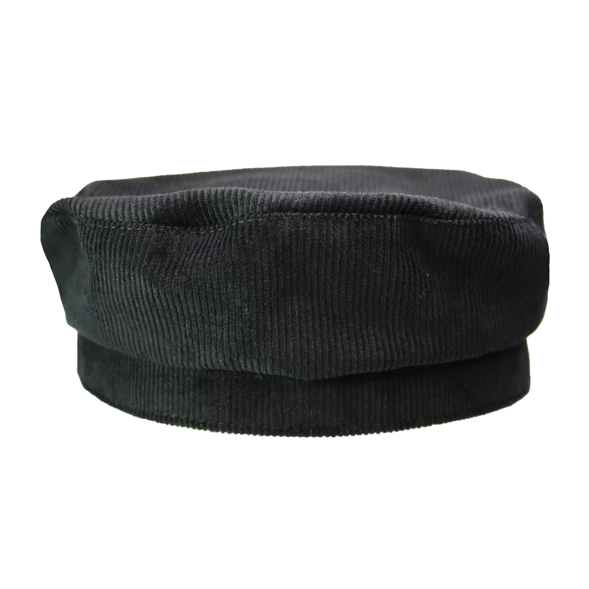 Gorra de corderoy básica forrada negra