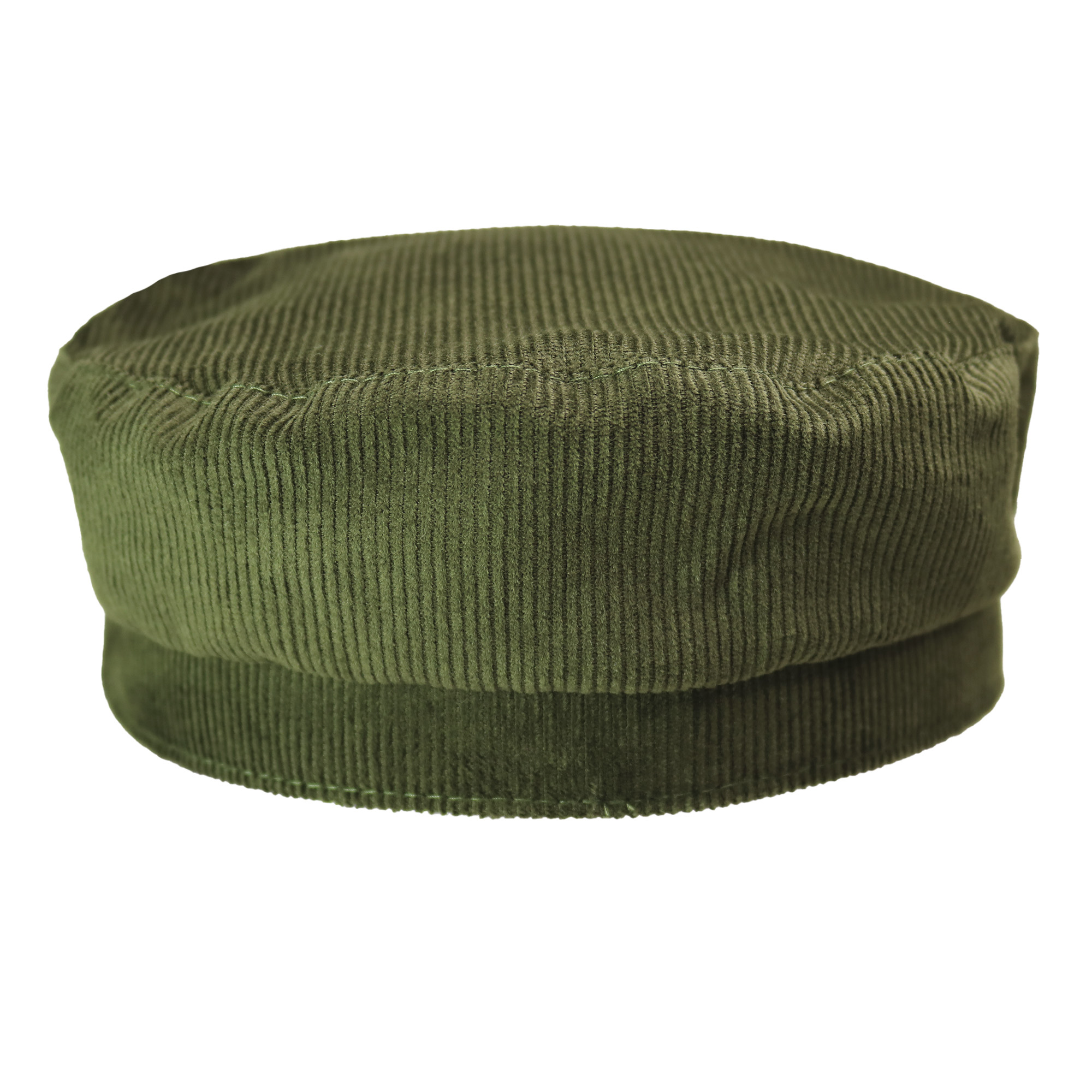 Gorra de corderoy básica forrada verde militar