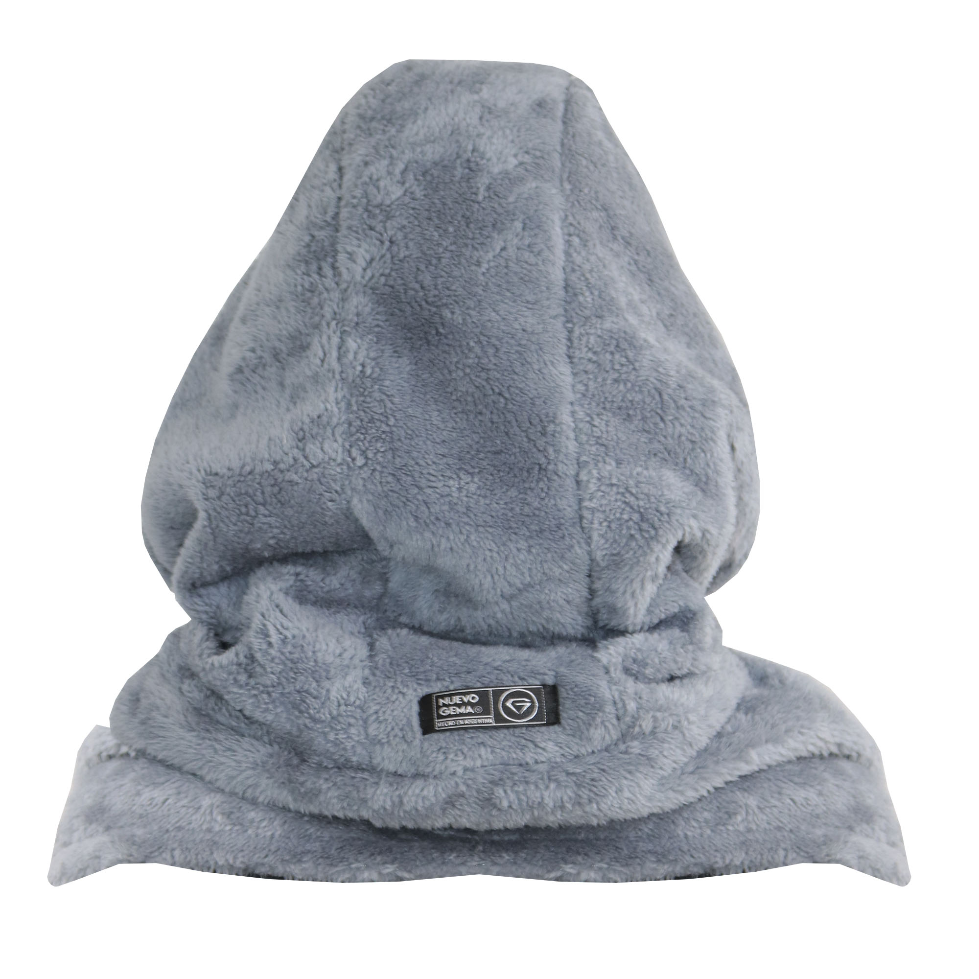 Capucha Peluche Gris