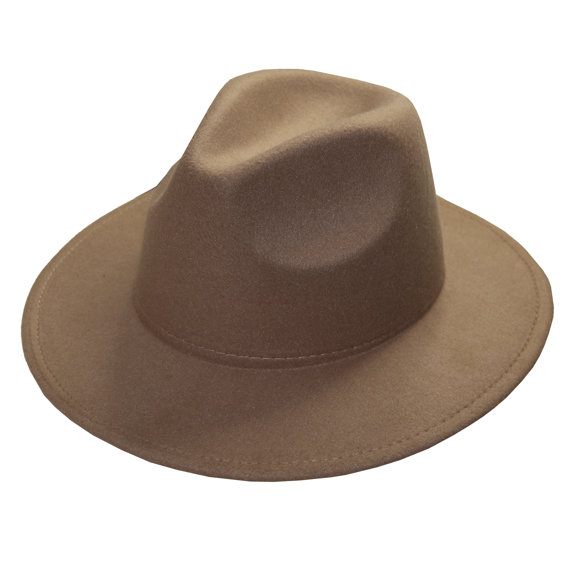 Sombrero de fieltro caqui para adulto.