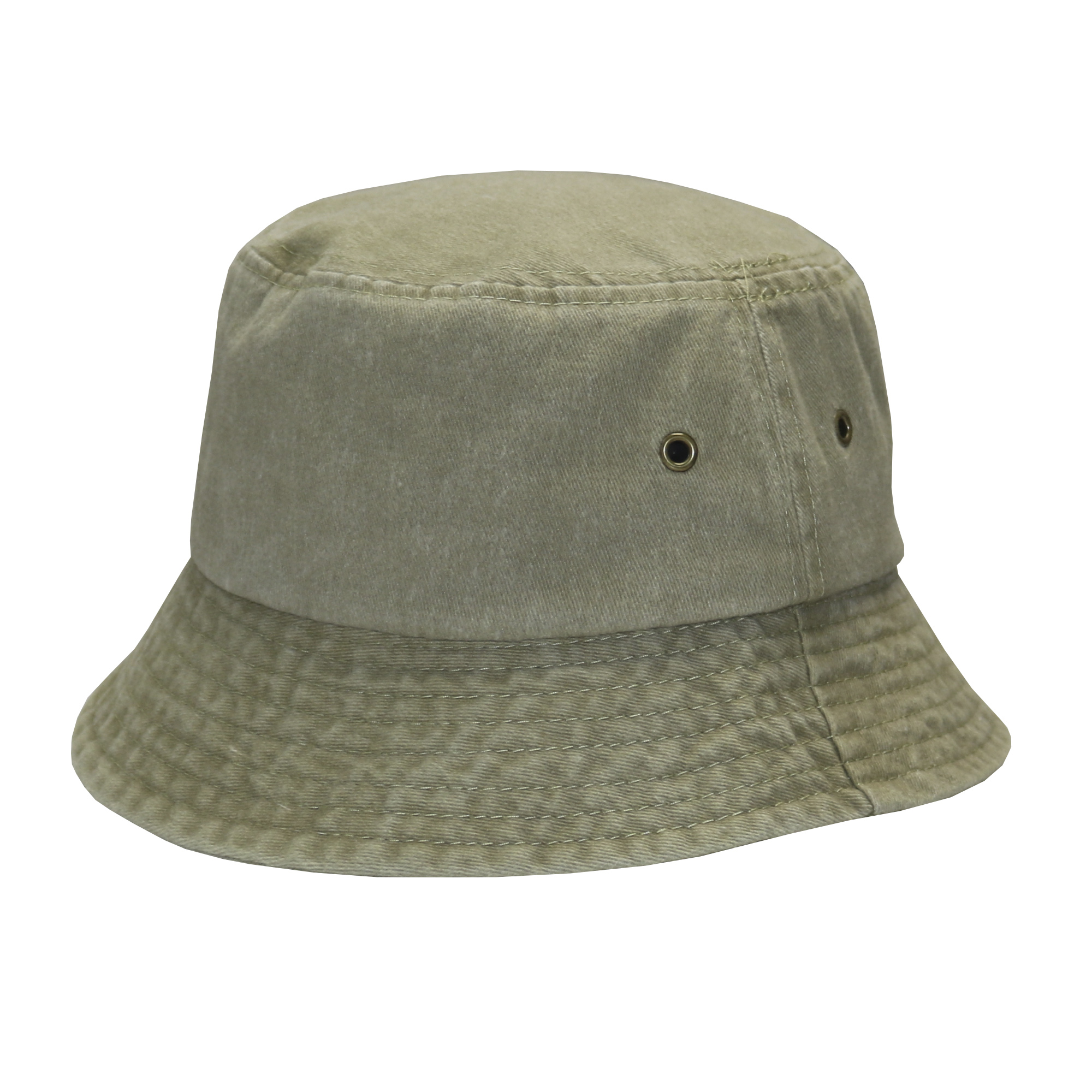 Bucket hat pigmentado prelavado caqui