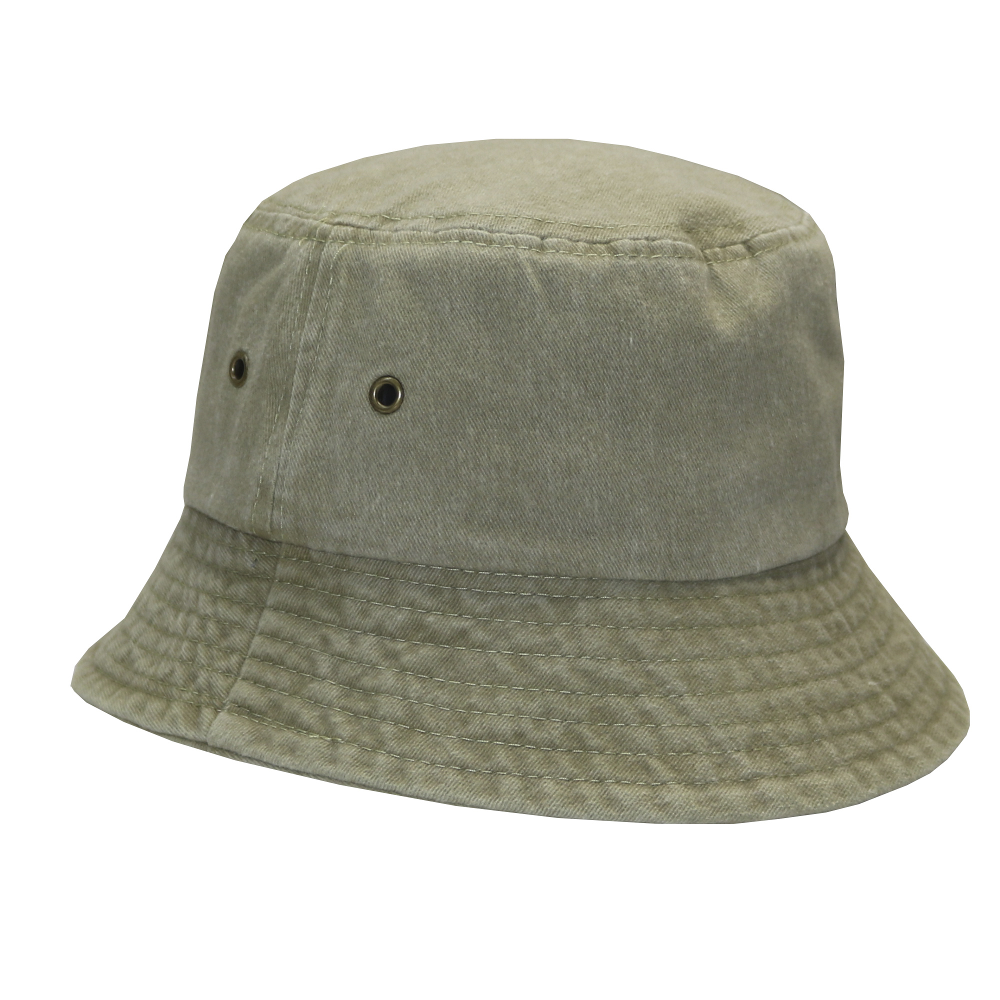 Bucket hat pigmentado prelavado caqui