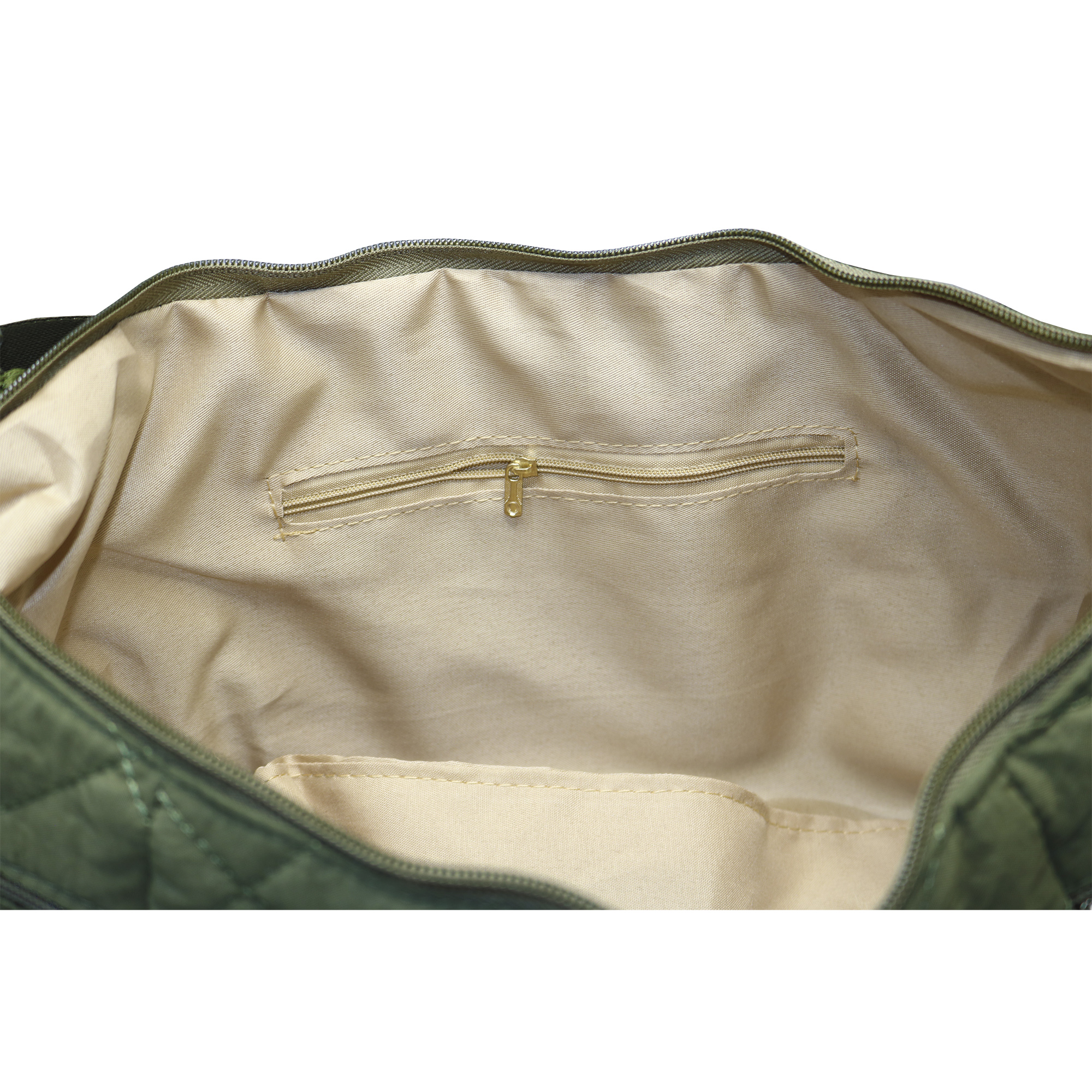 Tote bag puffer con cierres 