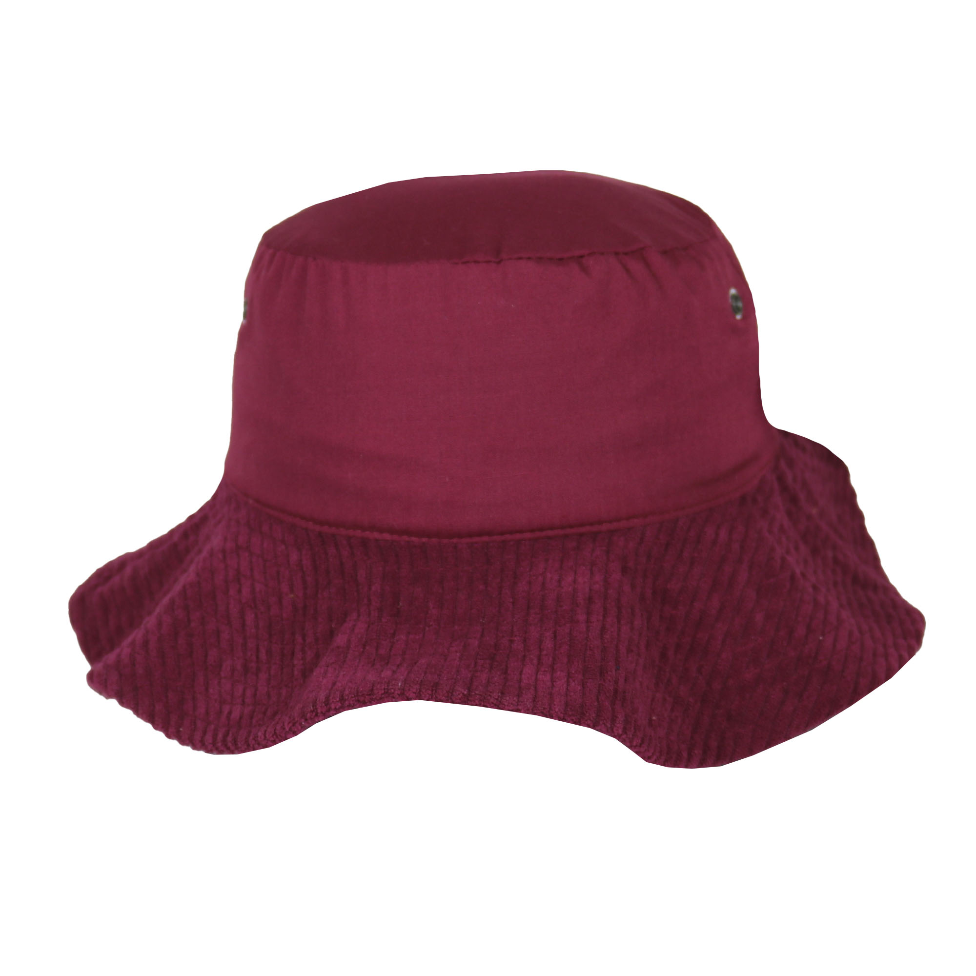 Chambergo de corderoy ala ancha bordo 