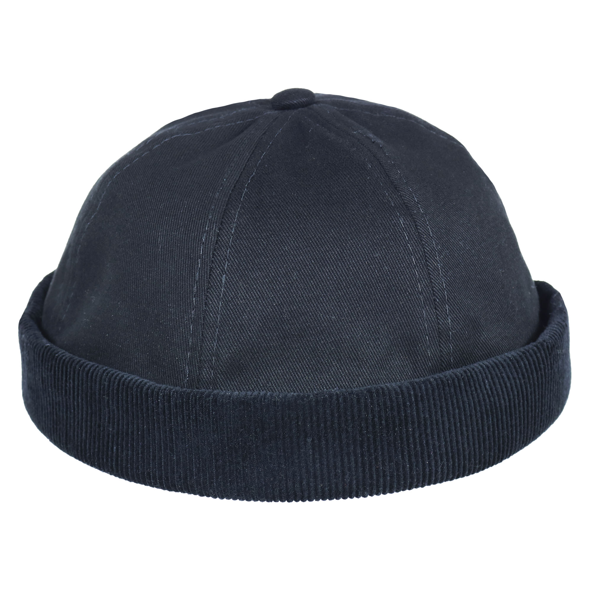 Casquete de gabardina y corderoy 