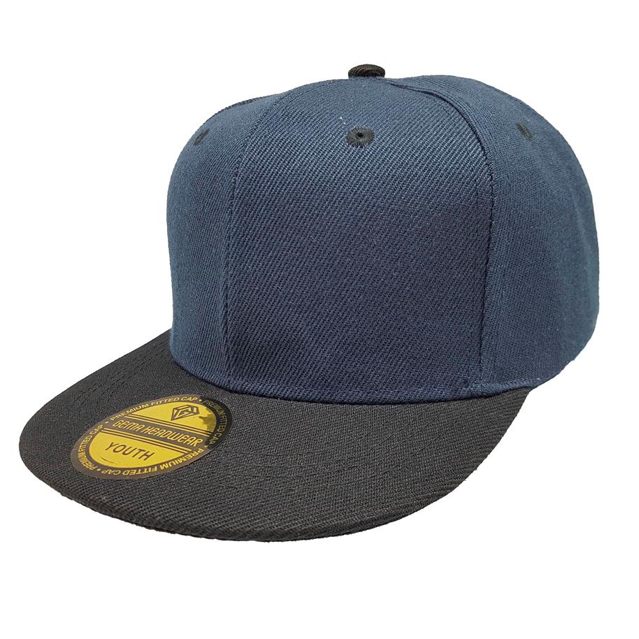 GORRA ACRILICA CON VISERA PLANA COMBINADA
