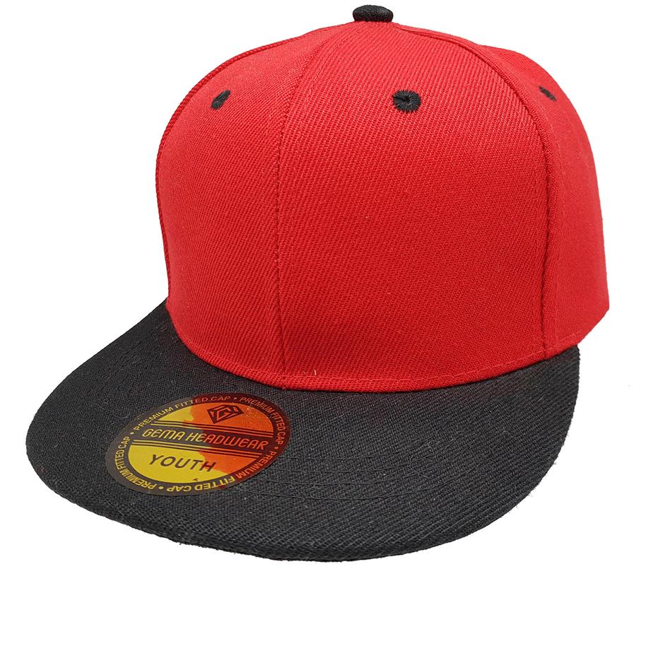 GORRA ACRILICA CON VISERA PLANA COMBINADA