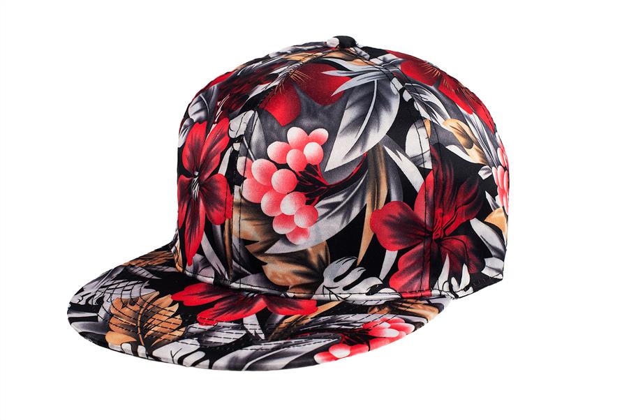 GORRA VISERA PLANA ESTAMPADO FONDO NEGRO