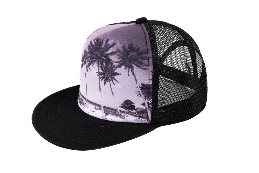 GORRA FRENTE SUBLIMADO PALMERAS VISERA PLANA