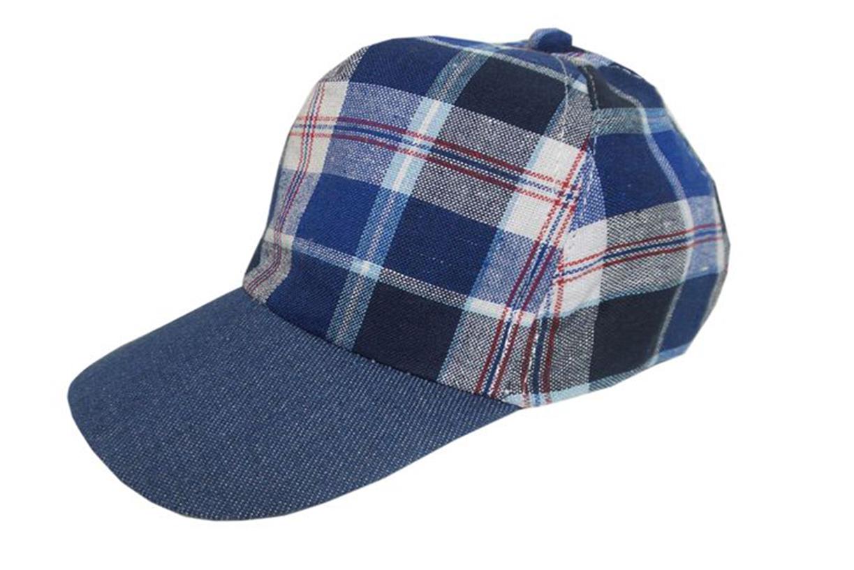 GORRA ESCOSESA CON VISERA DE JEAN