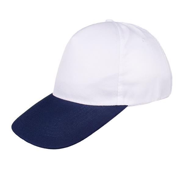 GORRA 5 GAJOS VISERA CURVA COPA BLANCA