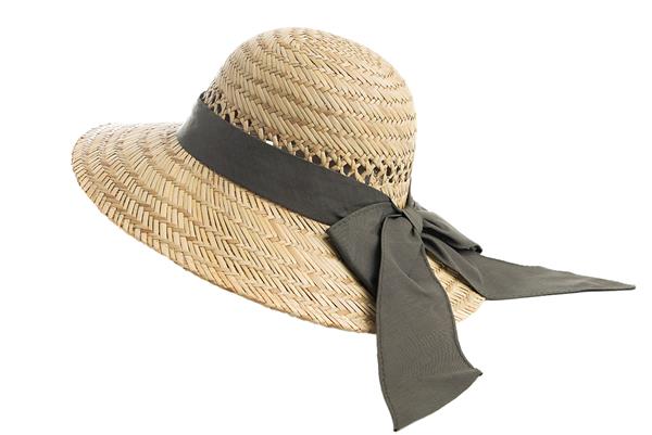 CAPELINA DE PAJA CON CINTA LISA