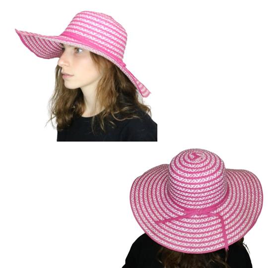 Sombrero capelina de adulto ala ancha con tejido zigzag