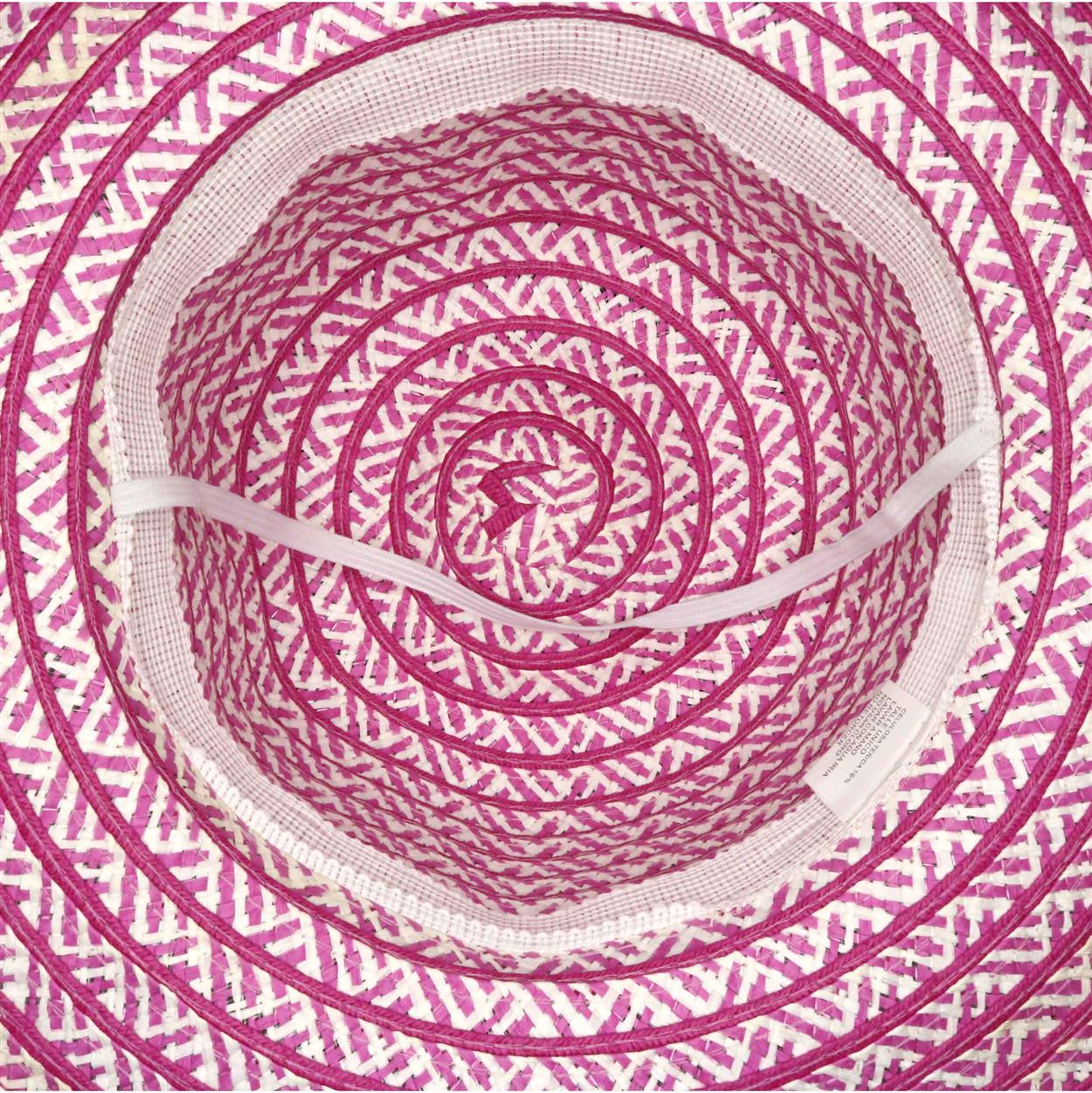 Sombrero capelina de adulto ala ancha con tejido zigzag