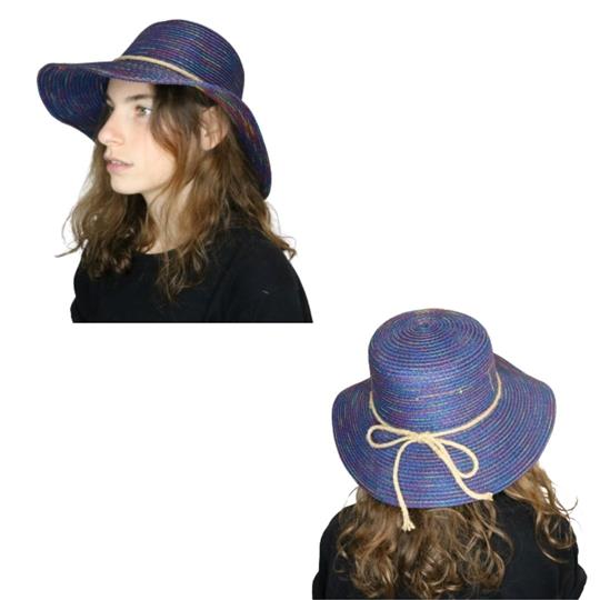 Sombrero capelina de adulto en celulosa multicolor.