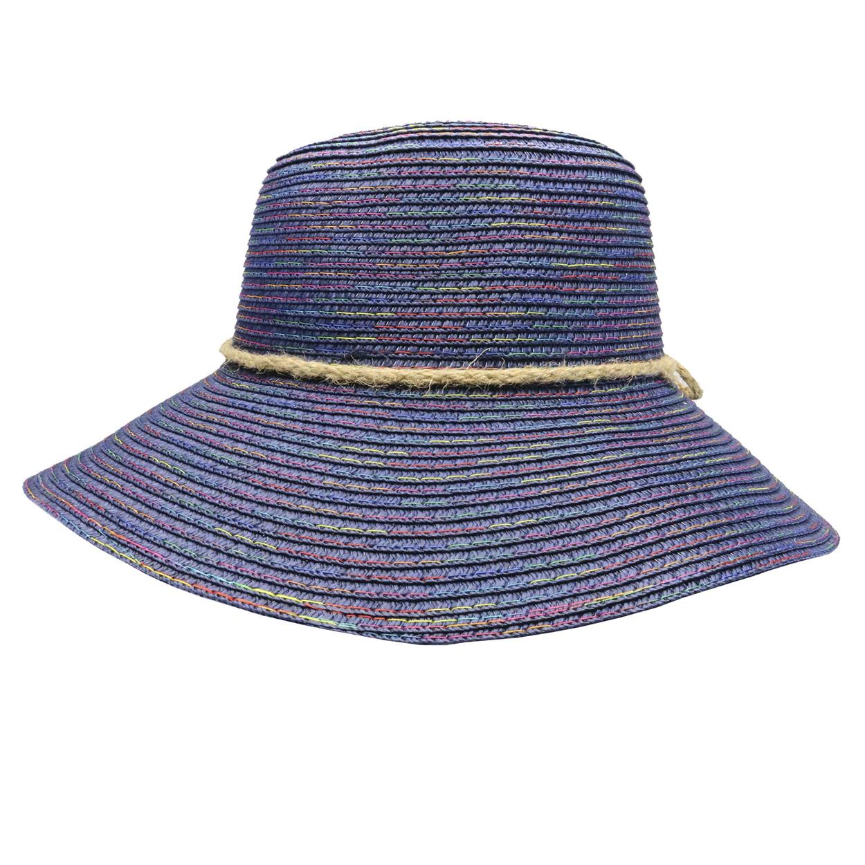 Sombrero capelina de adulto en celulosa multicolor.