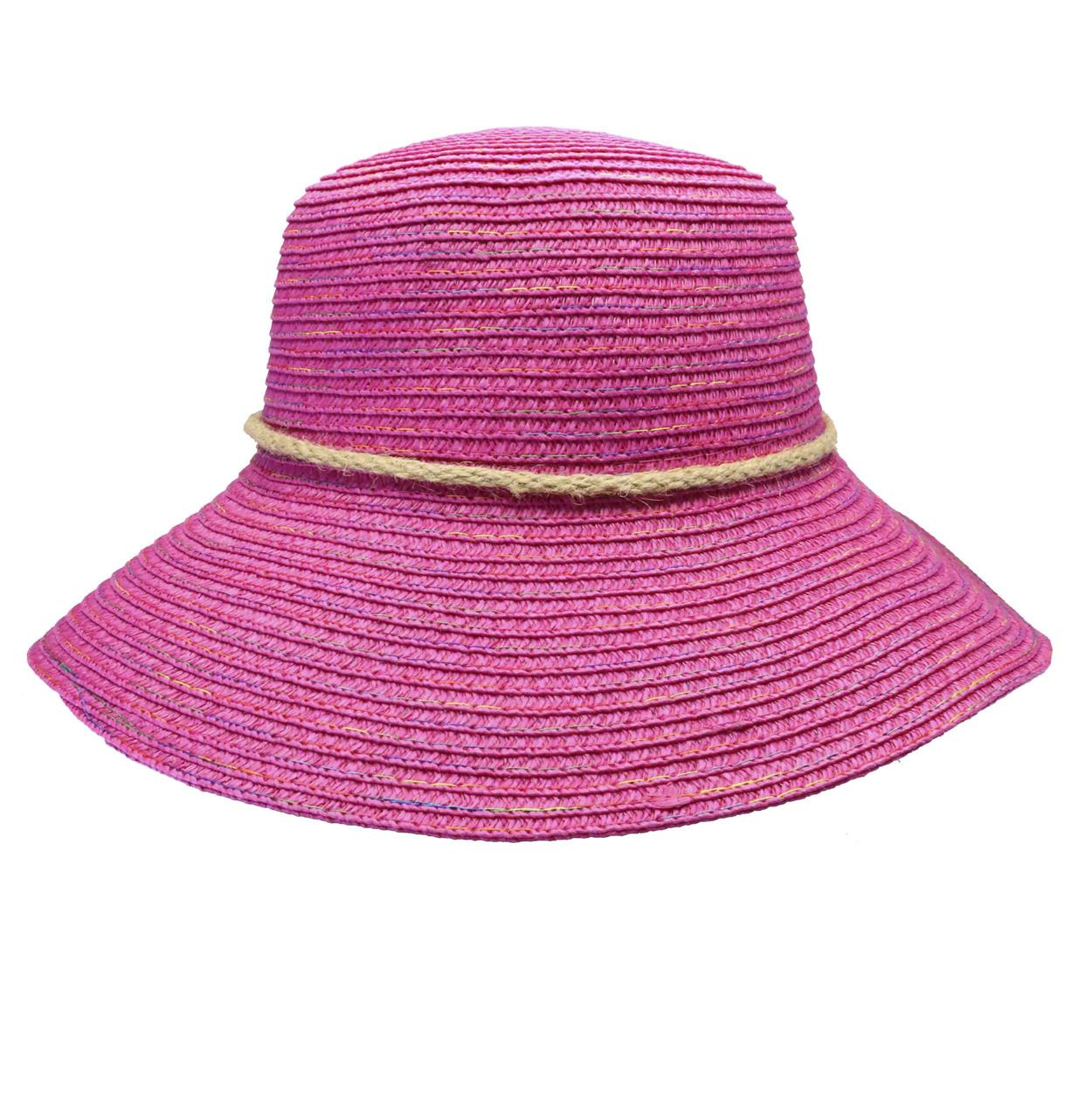 Sombrero capelina de adulto en celulosa multicolor.