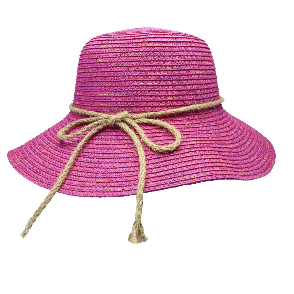 Sombrero capelina de adulto en celulosa multicolor.