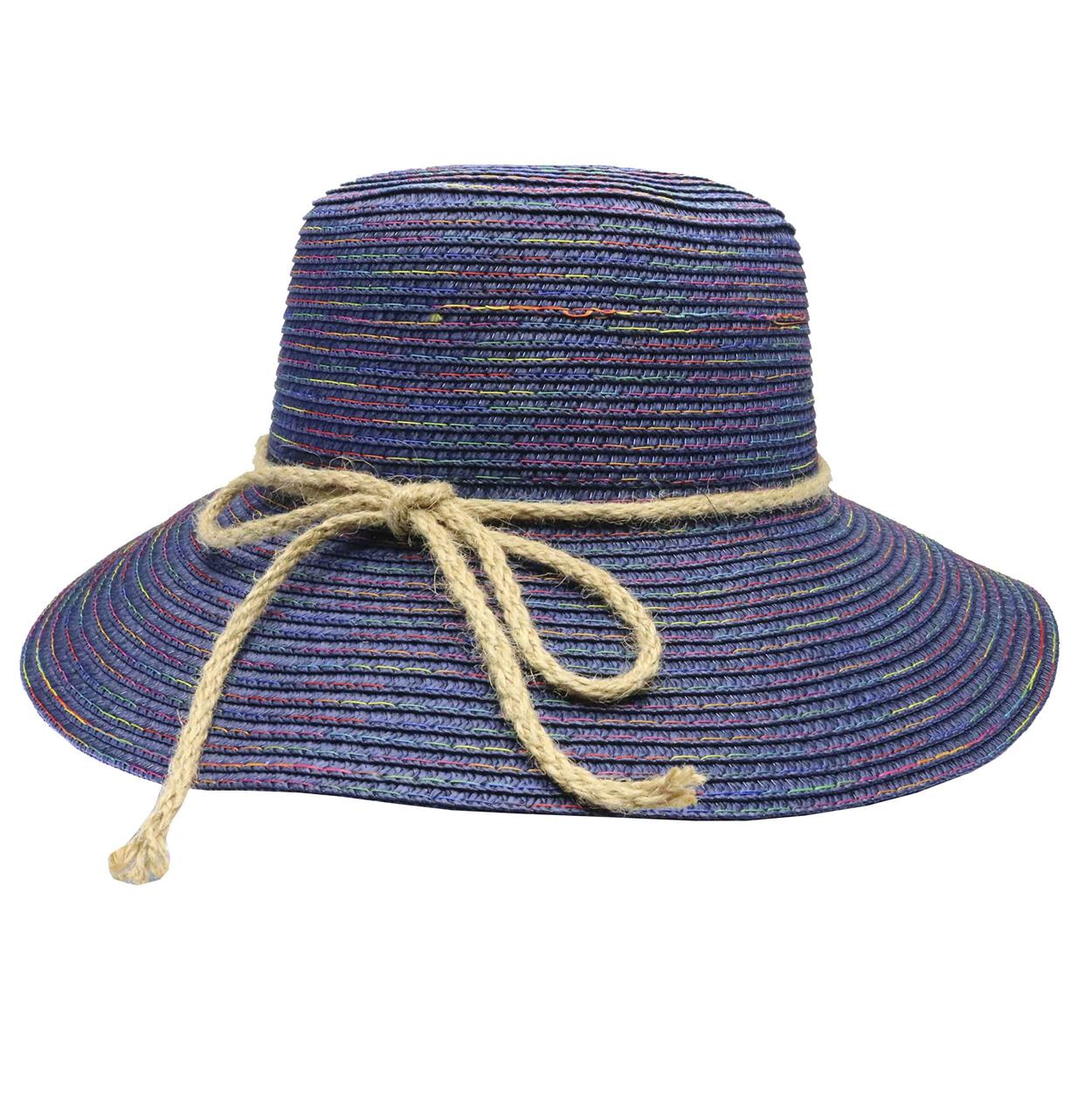 Sombrero capelina de adulto en celulosa multicolor.
