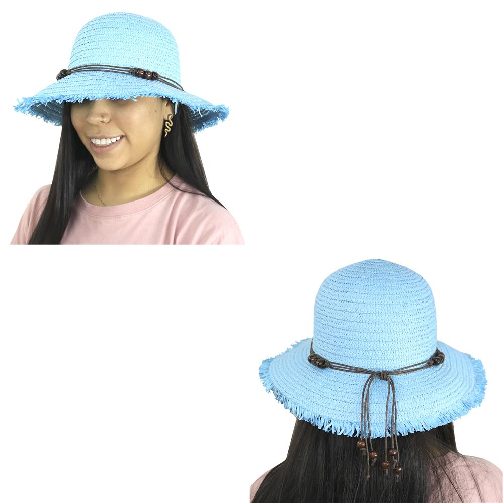 Sombrero capelina de adulto bordes desmechados.