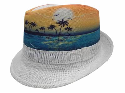 Sombrero gardelito sublimado playa tropical