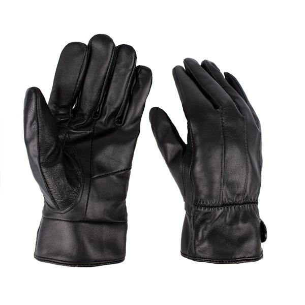 GUANTES DE CUERO CON BOTON LATERAL CABALLERO