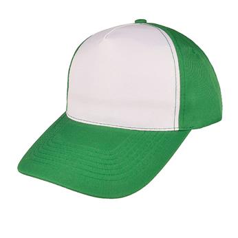 GORRA 5 GAJOS VISERA CURVA CON FRENTE BLANCO