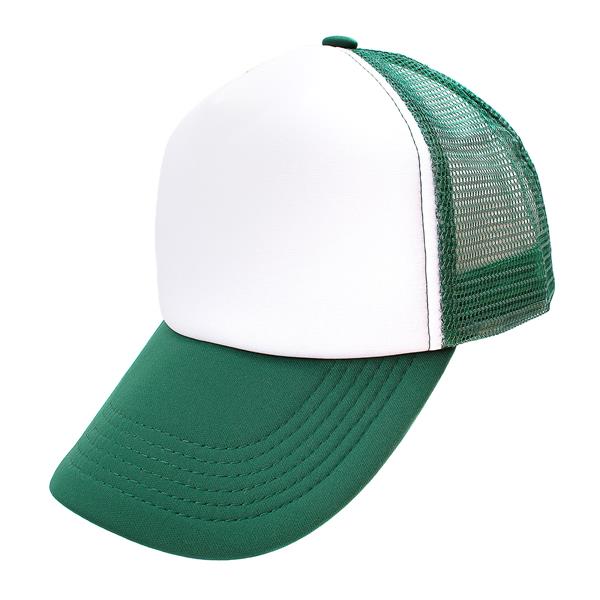 GORRA TRUCKER VERDE BOTELLA FRENTE BLANCO