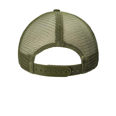 GORRA TRUCKER OLIVA FRENTE BLANCO