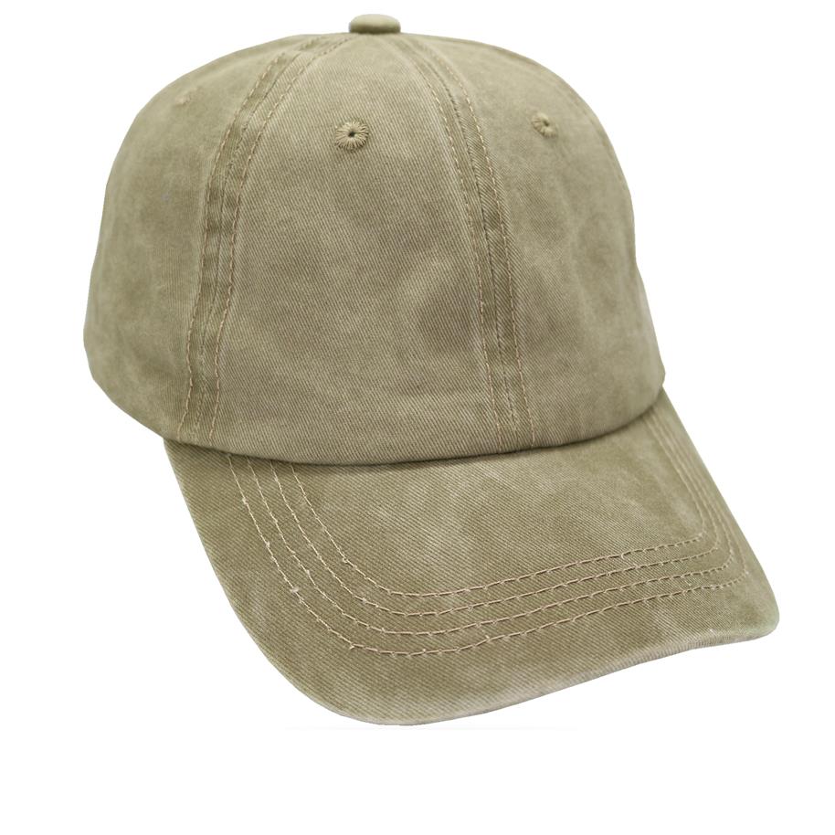 Gorra de adulto tipo polo pigmentado caqui