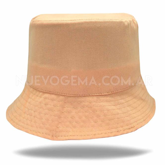 Sombrero piluso de adulto en gabardina salmón
