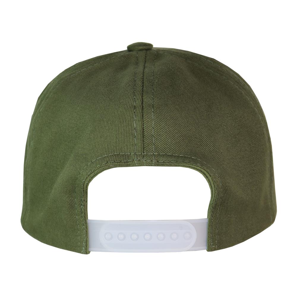 Gorra 5 paneles de gabardina con visera curva