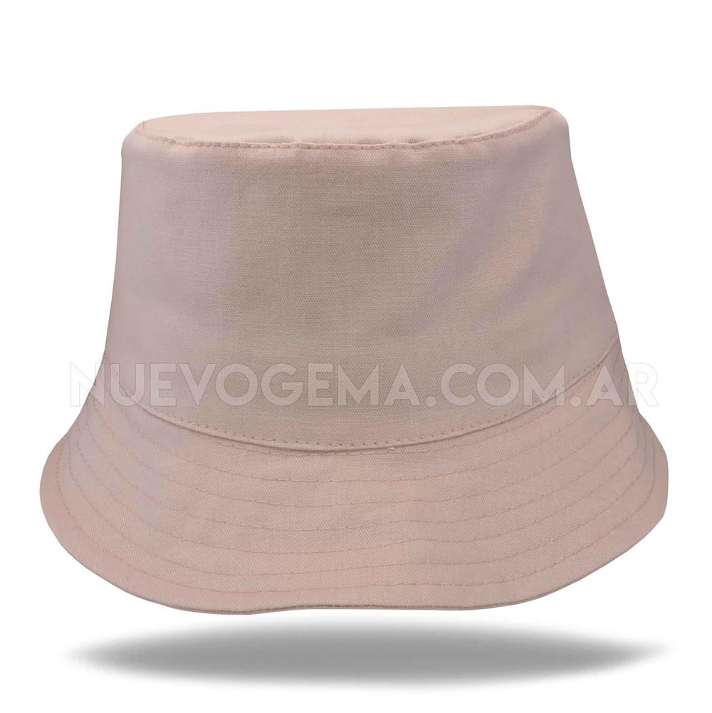 Sombrero piluso de adulto en gabardina rosa sepia