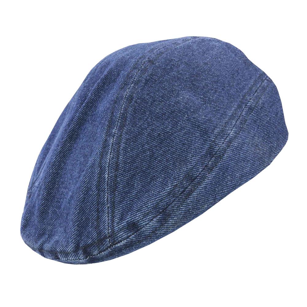 Boina con visera en jean azul