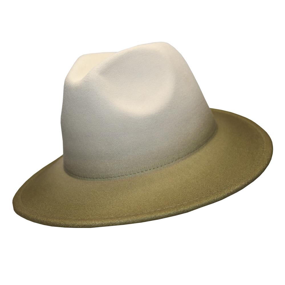 Sombrero de fieltro degrade beige